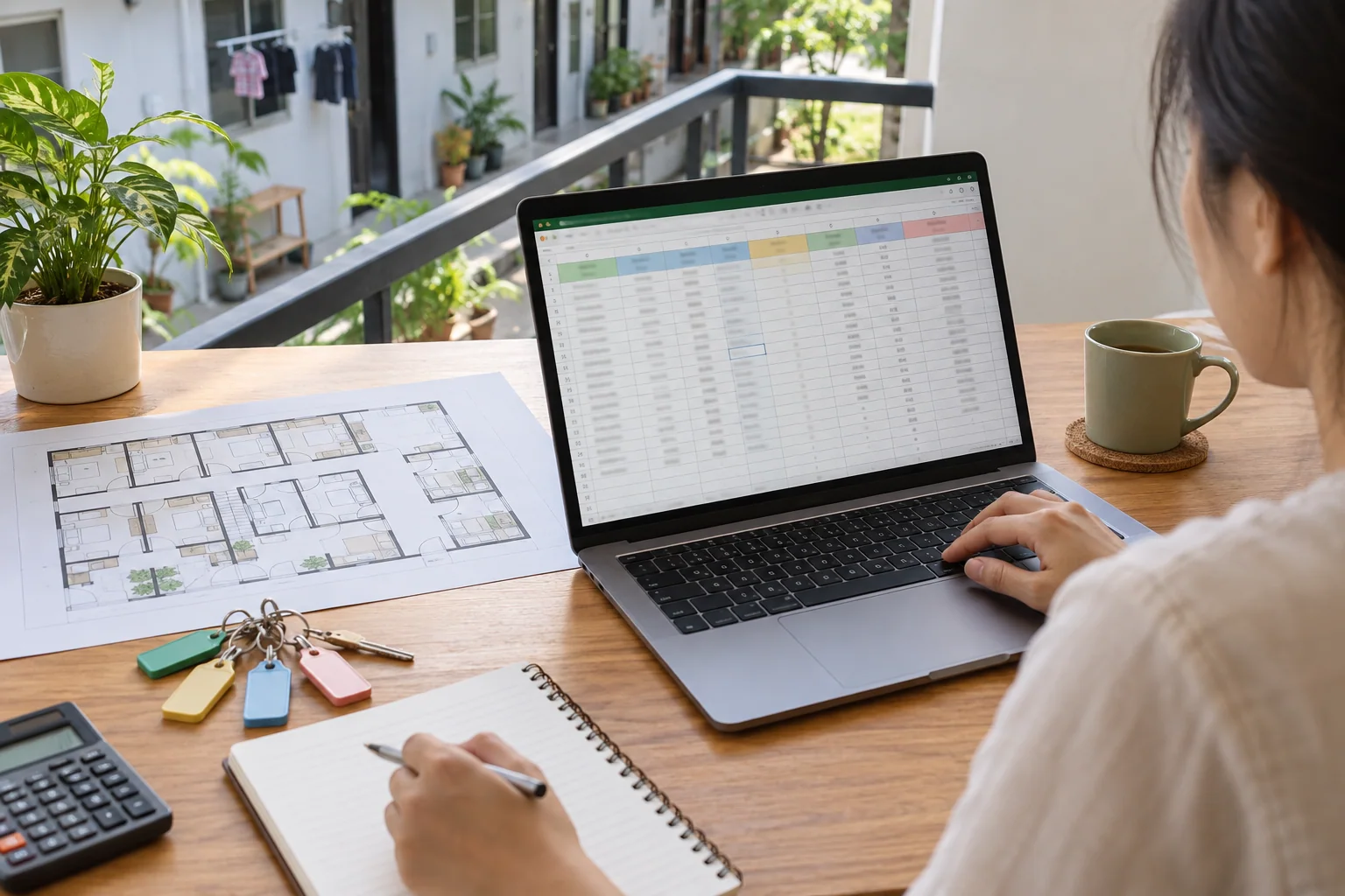 Ảnh minh họa: Cấu trúc file Excel quản lý phòng trọ