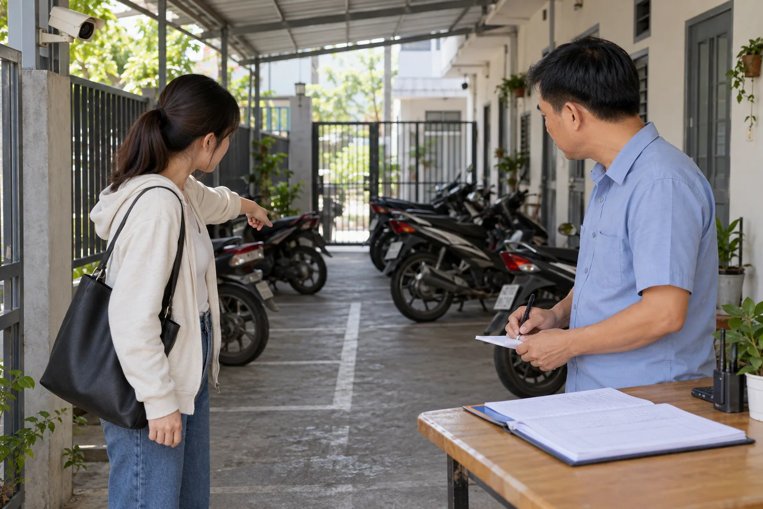 Ảnh minh họa: Kiểm tra trách nhiệm khi mất xe trong khu trọ