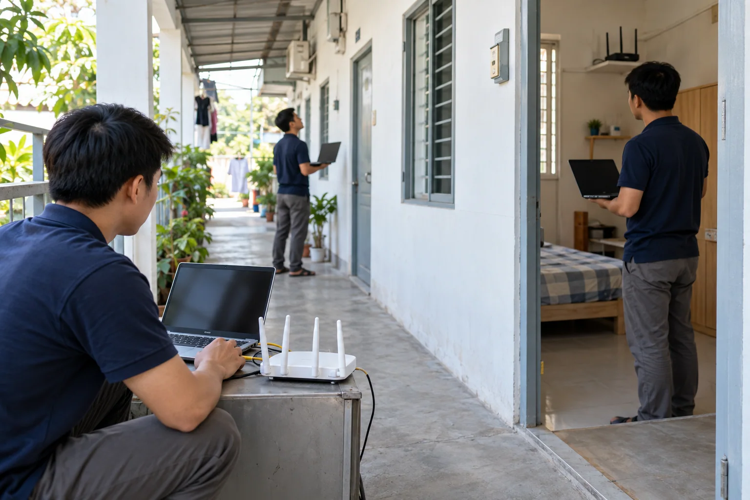 Ảnh minh họa: Kiểm tra nguyên nhân WiFi nhà trọ chậm